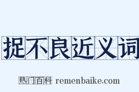 捉不良近义词是什么意思的图片